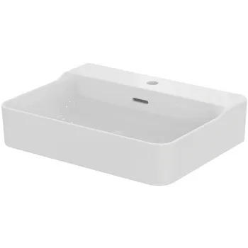 Lavoar suspendat alb 60 cm, dreptunghiular, cu preaplin, Ideal Standard Conca imagine
