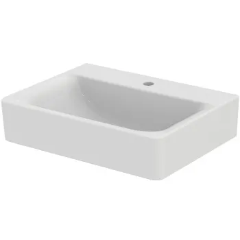 Lavoar suspendat alb 60 cm, dreptunghiular, orificiu baterie, Ideal Standard Connect Cube imagine
