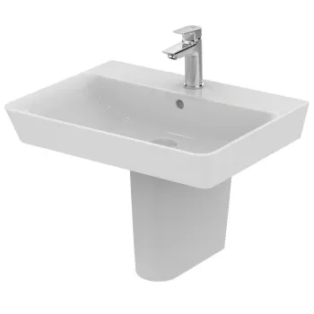 Lavoar suspendat alb 60 cm, dreptunghiular, orificiu baterie si preaplin, Ideal Standard Connect Air imagine