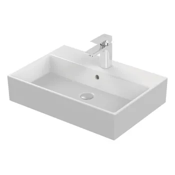 Lavoar suspendat alb 60 cm, dreptunghiular, orificiu baterie si preaplin, Ideal Standard Strada imagine