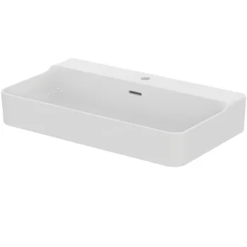 Lavoar suspendat alb 80 cm, dreptunghiular, cu preaplin, Ideal Standard Conca imagine