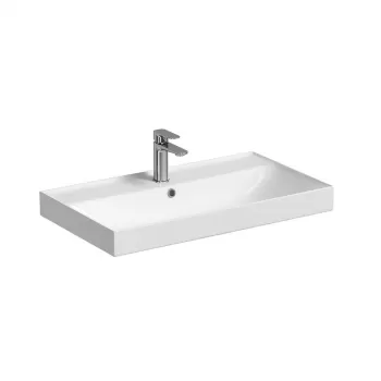 Lavoar suspendat Cersanit Larga 80 cm, dreptunghiular, alb imagine