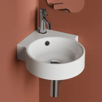 Lavoar suspendat din compozit, 38x38x11.2 cm, Foglia Pearl imagine