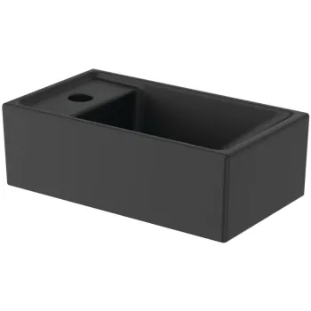 Lavoar suspendat negru mat 37 cm, dreptunghiular, orificiu baterie dreapta, Ideal Standard Tempo imagine