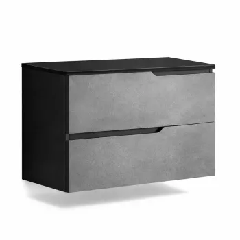 Mobilier cu blat pentru lavoar 80 cm, gri urban, Fluminia Bari imagine