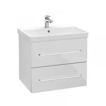 Mobilier lavoar baie alb cu 2 sertare Villeroy Boch, Avento imagine
