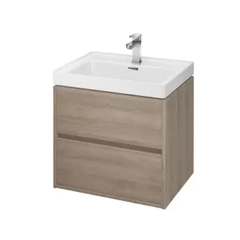 Mobilier lavoar baie suspendat Cersanit, Crea cu doua sertare, 60 cm imagine