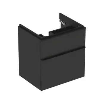 Mobilier lavoar cu 2 sertare, Smile, negru mat, Geberit imagine