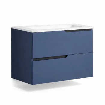 Mobilier pentru lavoar incastrat 60 cm, albastru,  Fluminia Bari imagine