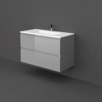 Mobilier suspendat incastrabil pentru lavoar, Joy, 100 cm gri, Rak imagine