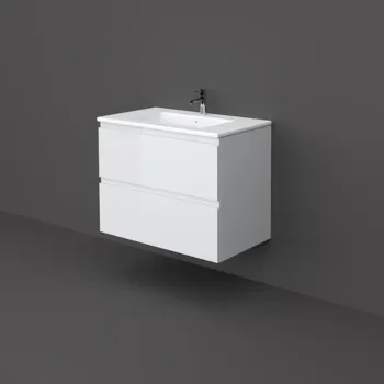 Mobilier suspendat incastrabil pentru lavoar, Joy, 80 cm alb, Rak imagine