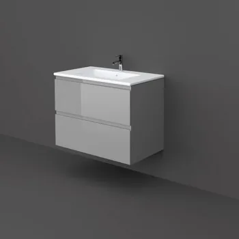 Mobilier suspendat incastrabil pentru lavoar, Joy, 80 cm gri, Rak imagine