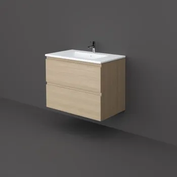 Mobilier suspendat incastrabil pentru lavoar, Joy, 80 cm stejar, Rak imagine