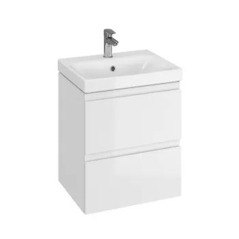 Mobilier suspendat pentru lavoar incastrabil alb 50 cm, Cersanit Moduo imagine