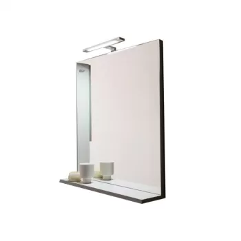 Oglinda baie cu etajera gri deschis, 65 cm, KolpaSan Lana imagine