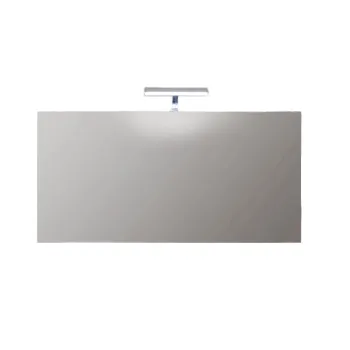 Oglinda baie dreptunghiulara Fluminia Joly 120x60 cm, cant gri deschis imagine