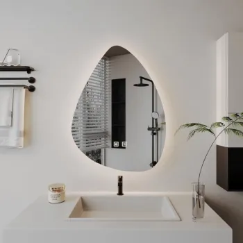 Oglinda baie lacrima cu 2 functii 50x70 cm, Basic Touch imagine