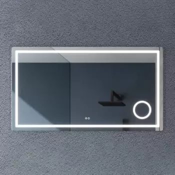 Oglinda dreptunghiulara 120 cm cu iluminare LED Fluminia, Cleopatra imagine