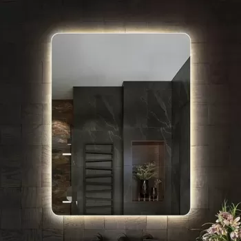 Oglinda dreptunghiulara cu iluminare LED 3 culori si dezaburire, 60 cm, Fluminia Verona imagine