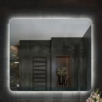 Oglinda dreptunghiulara cu iluminare LED 3 culori si dezaburire, 80 cm, Fluminia Verona imagine