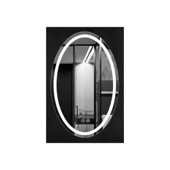 Oglinda ovala 60 cm cu iluminare LED si dezaburire Fluminia, Picasso-IN imagine