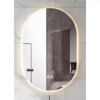Oglinda ovala cu iluminare LED si dezaburire Fluminia, Dali imagine