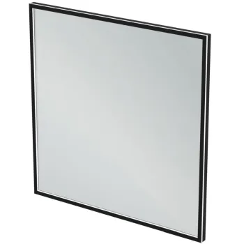 Oglinda patrata cu iluminare LED Ideal Standard Conca 100 cm rama neagra imagine