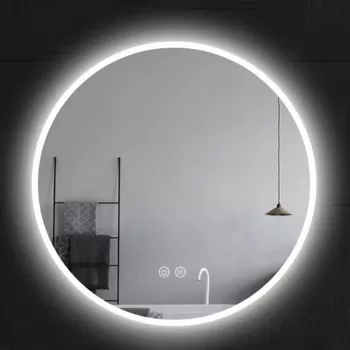 Oglinda rotunda cu iluminare LED si dezaburire 90 cm Fluminia, Calatrava imagine