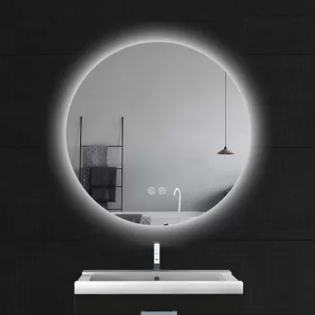 Oglinda rotunda cu iluminare LED si dezaburire Fluminia, 60 cm, Calatrava Ambient imagine