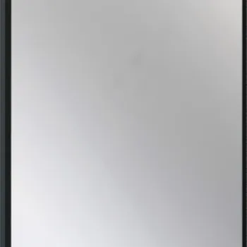 Oglinda suspendata, in rama aluminiu, negru mat, 50x100 cm, Deante Silia imagine