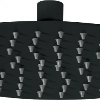 Palarie dus rotunda 250 mm Deante Cascada, ultra subtire, negru mat imagine