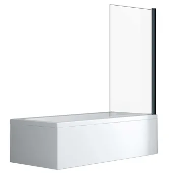 Paravan cada baie sticla securizata cu profil negru, 80x140 cm, Mediterraneo, Standard imagine