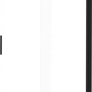 Paravan cada glisant sticla securizata, 100x140 cm, negru mat, Deante Prizma imagine