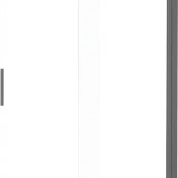 Paravan cada glisant sticla securizata, 100x140 cm, titan, Deante Prizma imagine