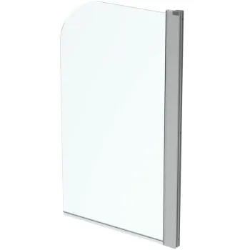 Paravan cada sticla securizata, rotunjit, profil crom, 80x140 cm, Ideal Standard Connect imagine