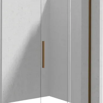 Paravan dus sticla securizata 6 mm cu usa glisanta 90x195 cm, bronz periat, Deante Prizma imagine