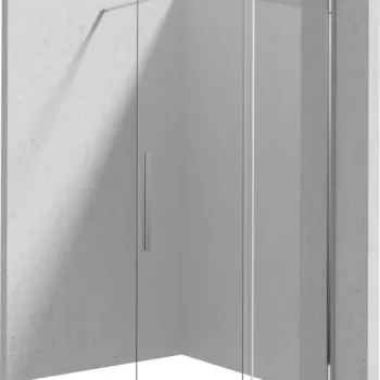 Paravan dus sticla securizata walk-in cu usa culisanta, 90x195 cm, crom Deante Jasmin imagine