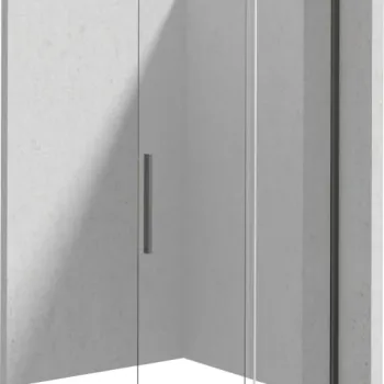 Paravan dus sticla securizata walk-in cu usa glisanta, 100x195 cm, titan, Deante Prizma imagine