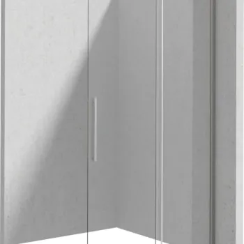 Paravan dus sticla securizata walk-in cu usa glisanta, 120x195 cm, otel slefuit, Deante Prizma imagine