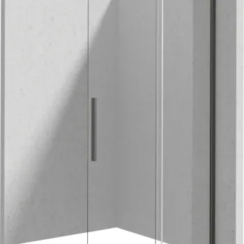 Paravan dus sticla securizata walk-in cu usa glisanta, 90x195 cm, titan, Deante Prizma imagine