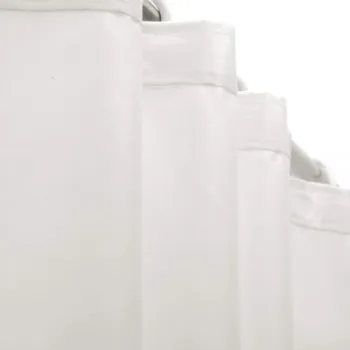 Perdea de dus, universala, 180 cm, cu 12 ochiuri, alb mat, Deante imagine
