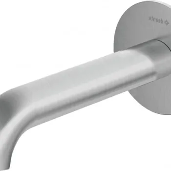 Pipa de scurgere pentru cada si lavoar, montaj incastrat, otel periat, Deante Silia imagine