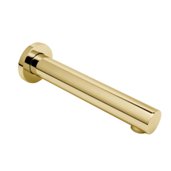 Pipa fixa rotunda Inula, pentru baterie incastrata, 200 mm, 1 2  , auriu lucios imagine