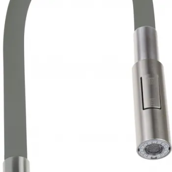 Pipa flexibila pentru baterie bucatarie, cu 2 functii, antracit, Deante Luno imagine