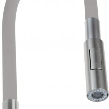 Pipa flexibila pentru baterie bucatarie, cu 2 functii, gri, Deante Luno imagine
