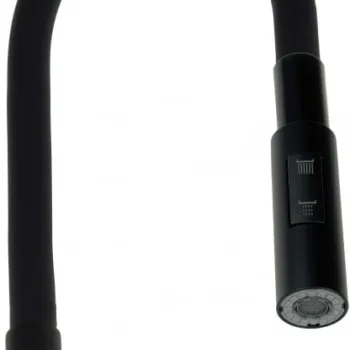 Pipa flexibila pentru baterie bucatarie, cu 2 functii, negru, Deante Luno imagine