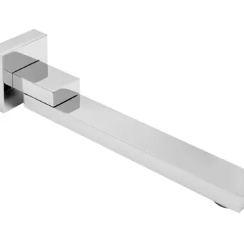 Pipa mobila rectangulara Inula, pentru baterie incastrata, 260 mm, 1 2  , crom imagine