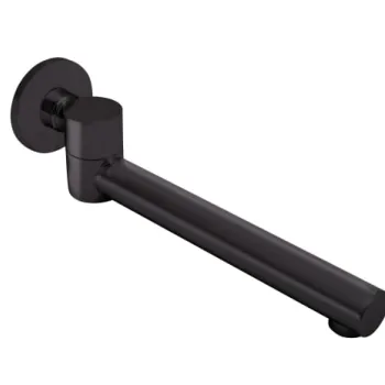 Pipa mobila rotunda Inula, pentru baterie incastrata, 244 mm, 1 2  , negru imagine