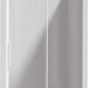 Profil pentru usa cabina de dus, incastrata, alb mat, 195 cm, Sistem Prizma imagine