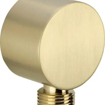 Racord unghiular rotund, pentru furtun de dus, 50x28 mm, auriu, Deante Cascada imagine